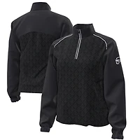 Women's Under Armour Black WM Phoenix Open Drive Jacquard Quarter-Zip Pullover