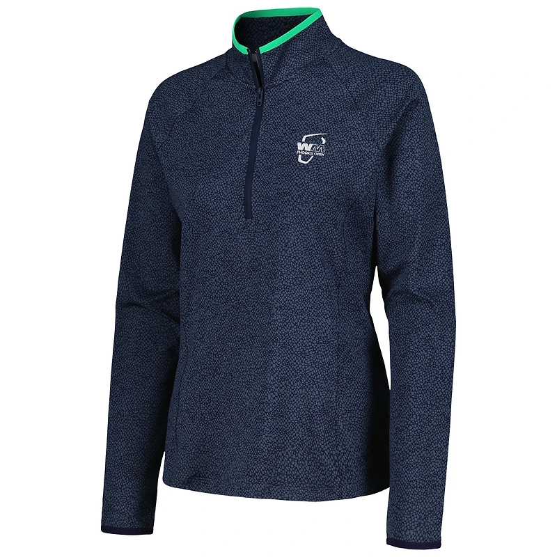 Women's Under Armour  Navy WM Phoenix Open T2 Green Shellrix Raglan Quarter-Zip Top