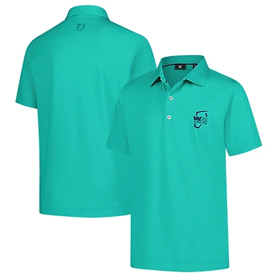 Youth FootJoy  Green WM Phoenix Open Tonal Dot Print Lisle Polo
