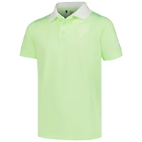 Youth adidas Neon Green WM Phoenix Open Striped Polo