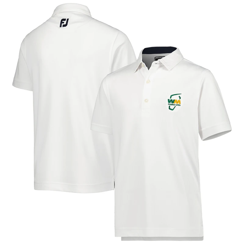 Polo de golf FootJoy blanc WM Phoenix Open pour jeune