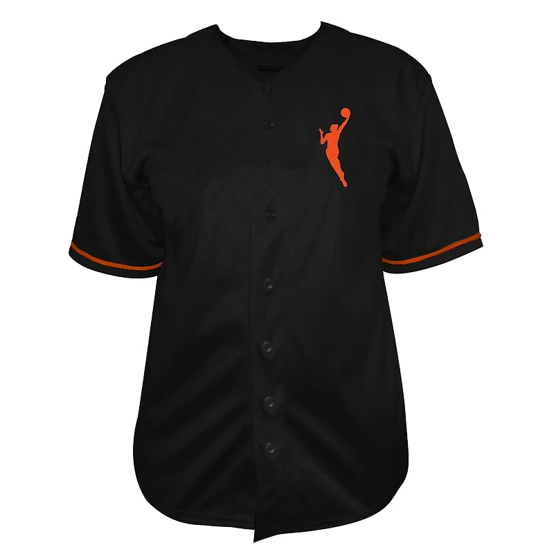Men's Fanatics  Black WNBA Big & Tall Full-Button Fashion Jersey