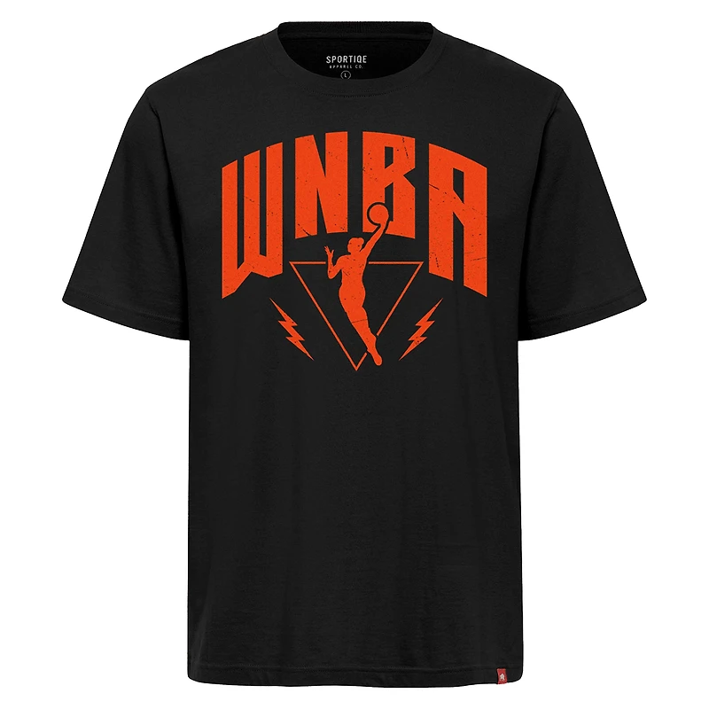 T-shirt Sportiqe WNBA noir pour homme, coupe décontractée, logo femme Duke
