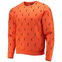 Orange WNBA Logowoman All Over Logo Pullover Sweatshirt