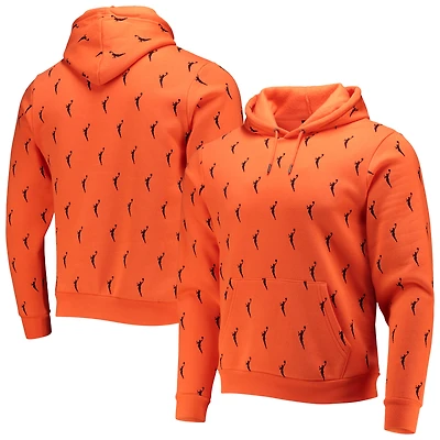 The Wild Collective Orange WNBA Allover Logowman Sweat à capuche épais