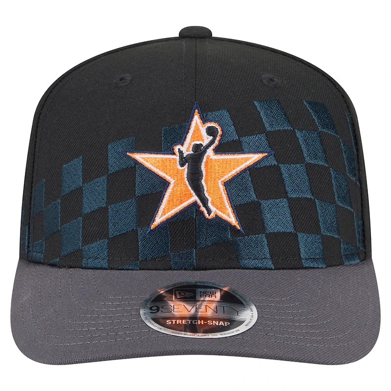 Unisex New Era Black WNBA 9SEVENTY Checkerboard Print Adjustable Hat