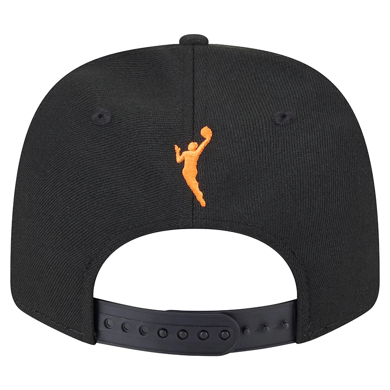 Casquette ajustable unisexe New Era noire WNBA 9SEVENTY à imprimé damier