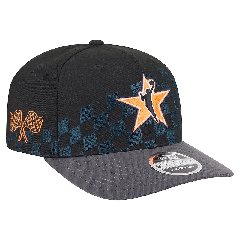 Unisex New Era  Black WNBA 9SEVENTY Checkerboard Print Adjustable Hat