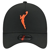Unisex New Era Black WNBA Core Logo A-Frame 9FORTY Adjustable Hat