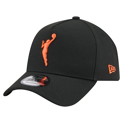 Casquette ajustable unisexe New Era noire WNBA Core Logo A-Frame 9FORTY