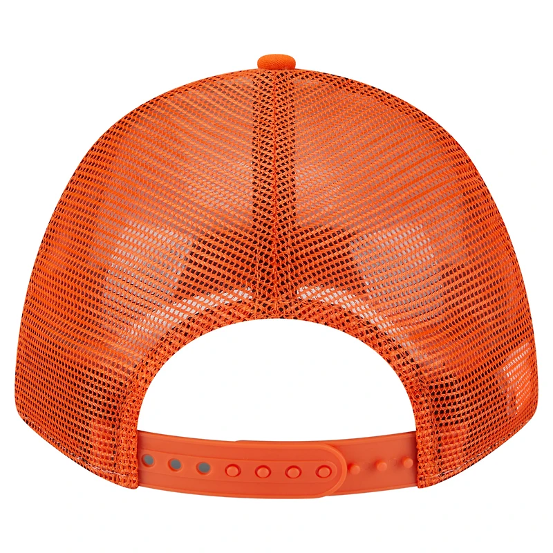 Unisex New Era  White/Orange WNBA Gear 9FORTY A-Frame Graphic Trucker Hat