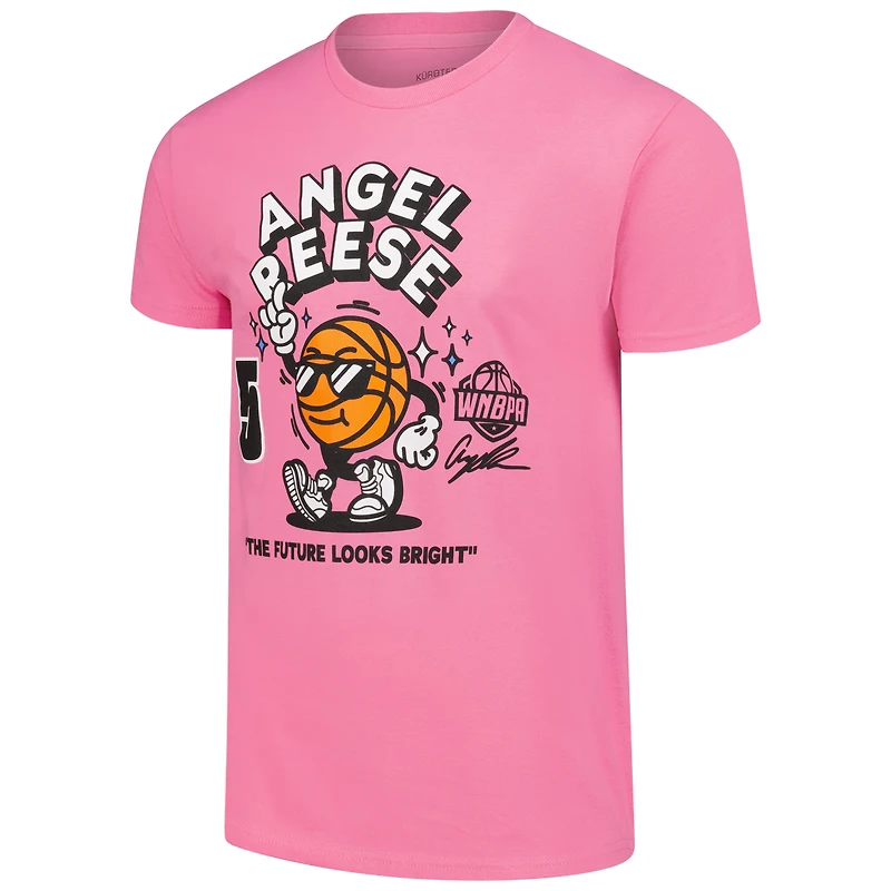 T-shirt unisexe Angel Reese Pink WNBA Gear « L'avenir est prometteur »