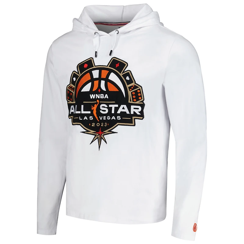 Unisex FISLL White 2023 WNBA All-Star Game Applique Long Sleeve Hoodie T-Shirt