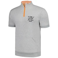 Unisexe Heather Grey 2023 WNBA All-Star Game Fashion Half-Zip Short Sleeve Top Pullover