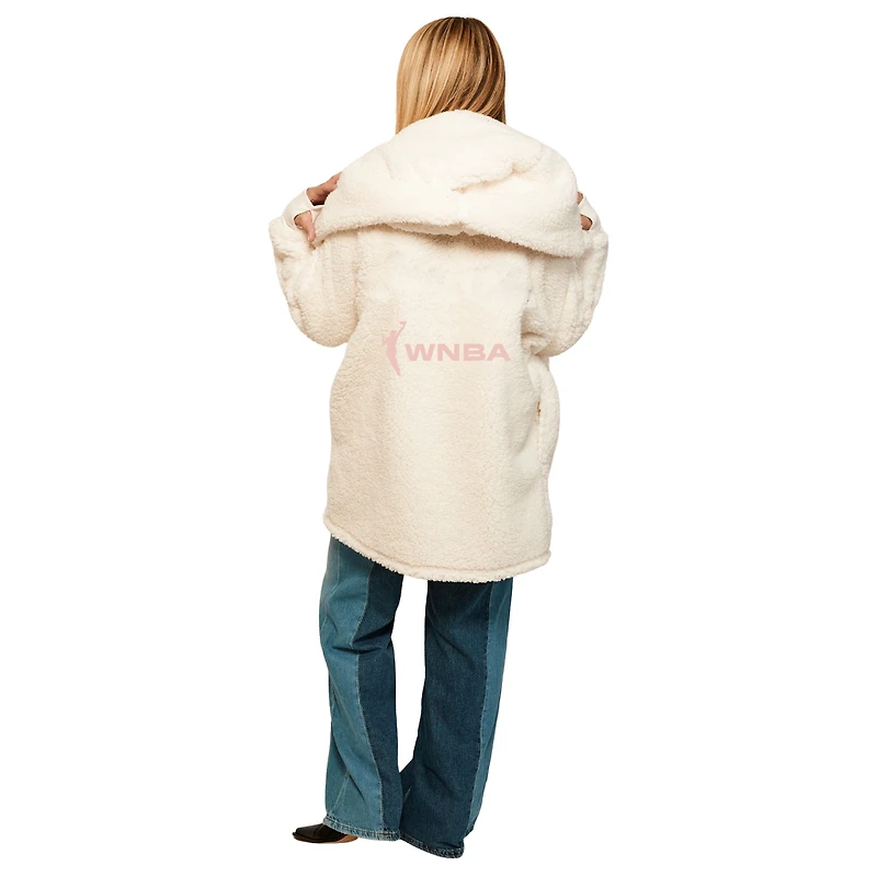 Unisex Jill Martin Cream WNBA Breast Cancer Awareness Oversized Hooded Lounger