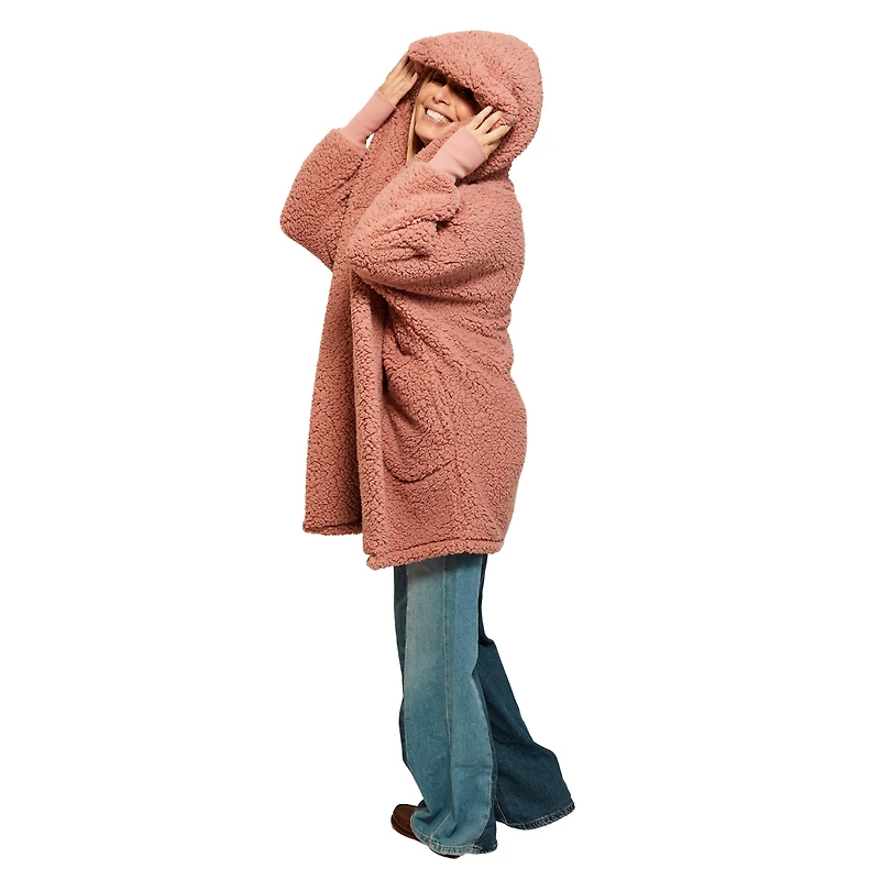 Unisex Jill Martin Pink WNBA Breast Cancer Awareness Oversized Hooded Lounger