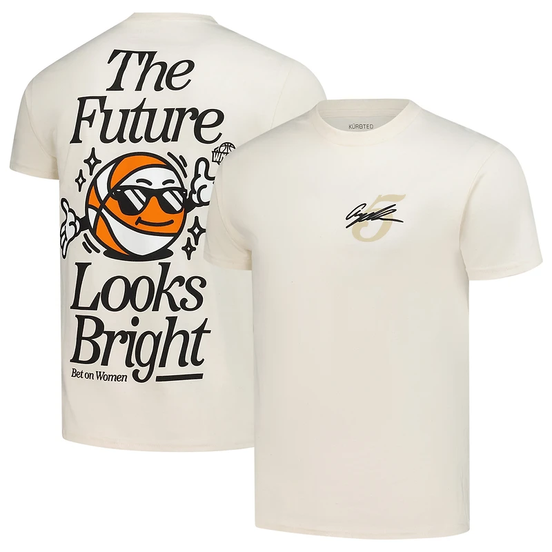 T-shirt unisexe Kur8ted Angel Reese Cream « L'avenir s'annonce radieux »