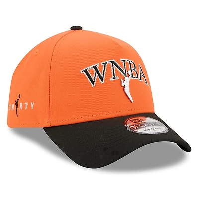 Unisex New Era Orange/Black WNBA Tip-Off 2026 Metal Badge A-Frame 9FORTY Adjustable Hat
