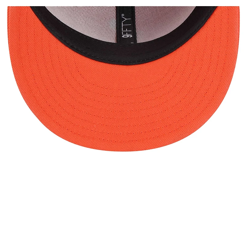 Casquette unisexe New Era orange WNBA Gear 9FIFTY Snapback avec logo