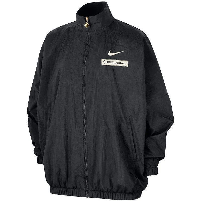 Veste zippée surdimensionnée tissée unisexe Nike WNBA Essential noire