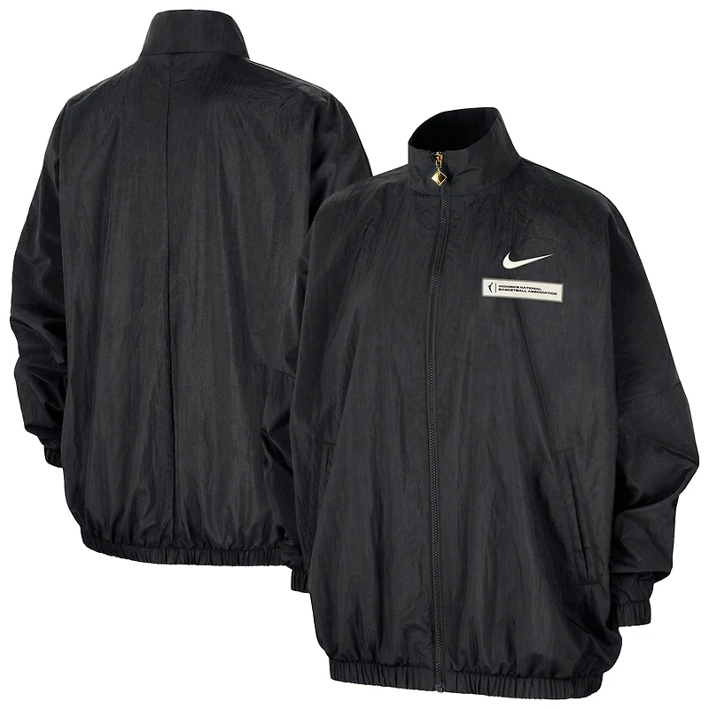 Veste zippée surdimensionnée tissée unisexe Nike WNBA Essential noire
