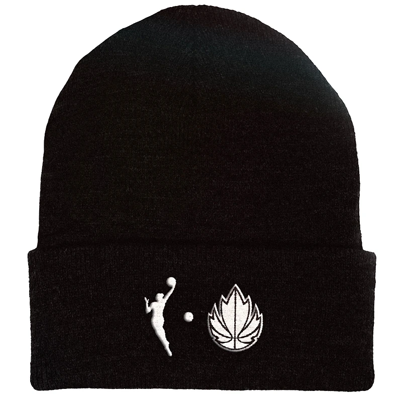 Bonnet en tricot à revers unisexe Nike noir WNBA représente les Canadiens