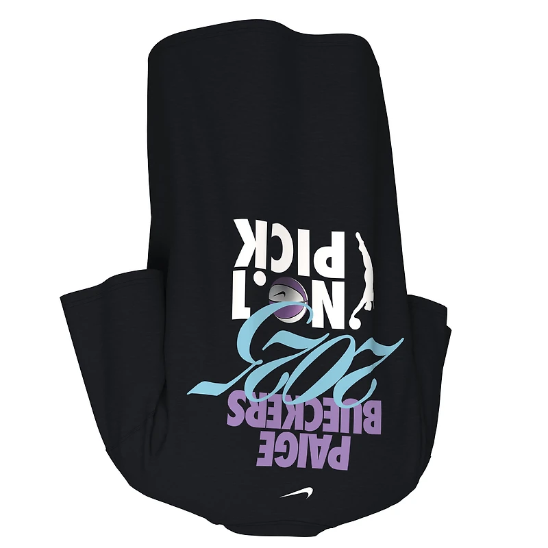 T-shirt Nike unisexe Paige Bueckers avec logo noir, draft WNBA 2025, The One
