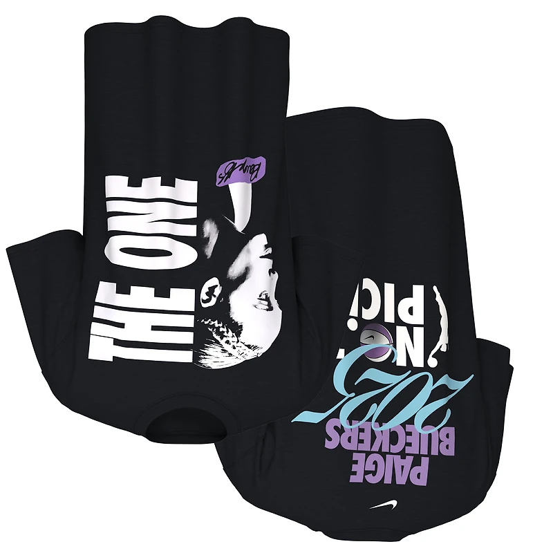 T-shirt Nike unisexe Paige Bueckers avec logo noir, draft WNBA 2025, The One