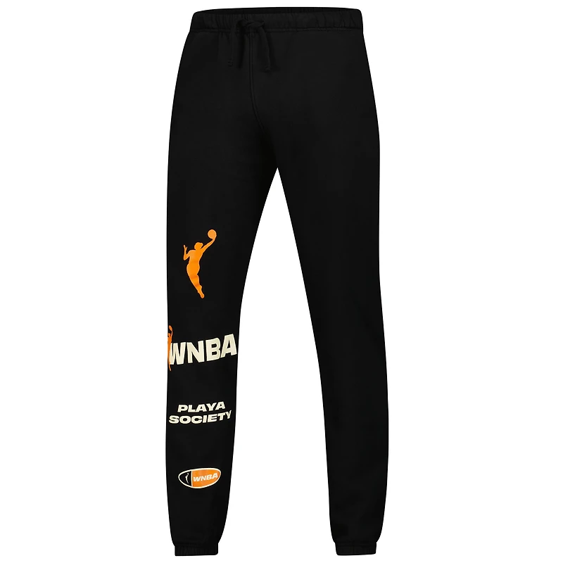 Unisex Playa Society Black WNBA Fleece Sweatpants