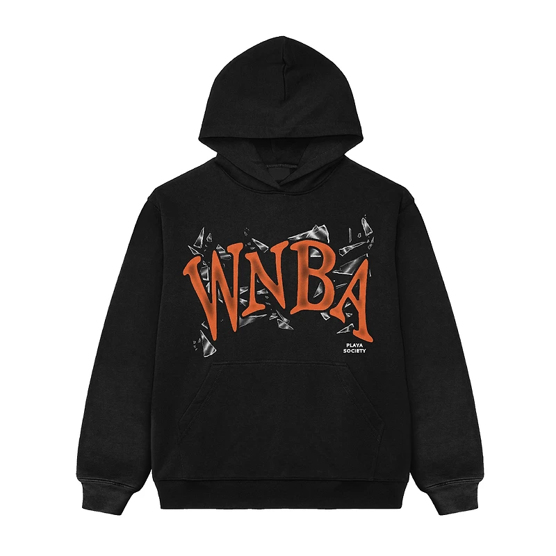 Unisex Playa Society Black WNBA Shattered Glass Hoodie
