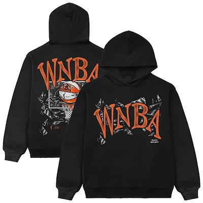 Unisex Playa Society Black WNBA Shattered Glass Hoodie