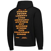 Sweat à capuche unisexe noir de l'équipe WNBA la Playa Society