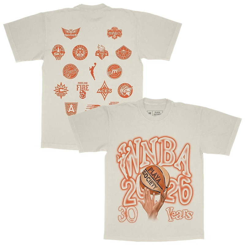 T-shirt unisexe Playa Society crème avec motif WNBA