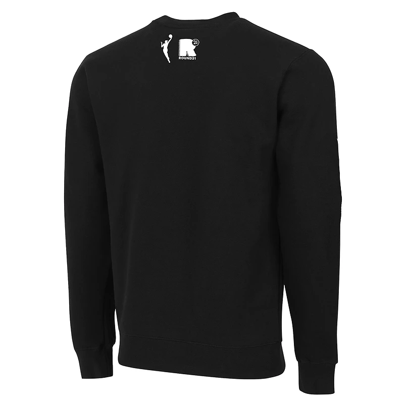 Sweat-shirt unisexe noir Round21 WNBA Statement