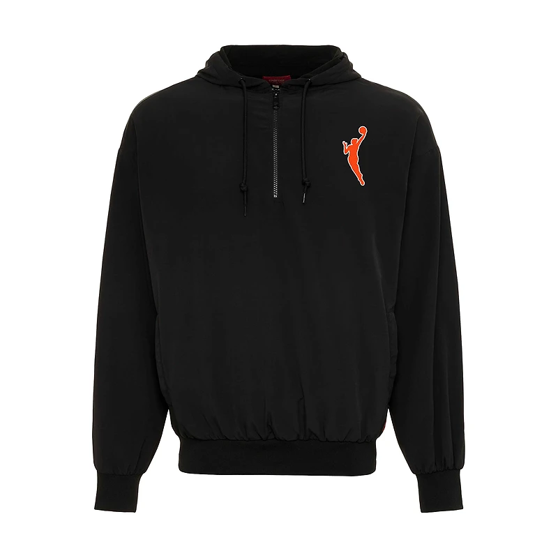 Sweat à capuche unisexe Sportiqe noir WNBA Winfield en polaire quart de zip