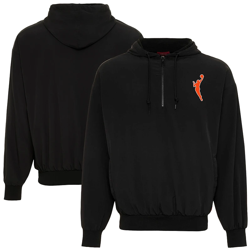 Unisex Sportiqe Black WNBA Winfield Quarter-Zip Fleece Hoodie