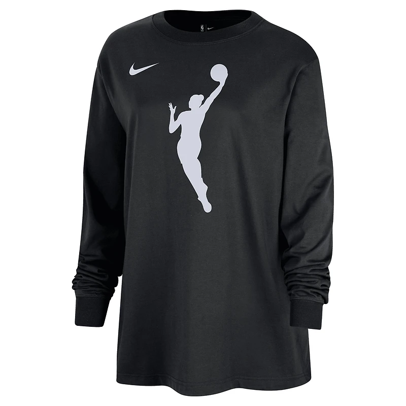 T-shirt oversize à manches longues et logo Jumpwoman Nike WNBA noir pour femme