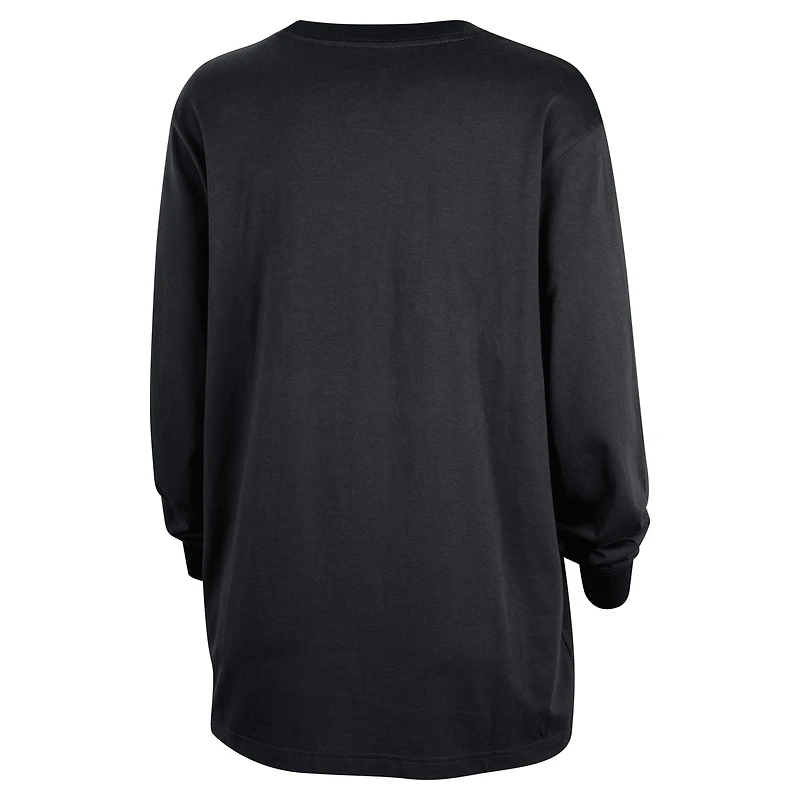 T-shirt oversize à manches longues et logo Jumpwoman Nike WNBA noir pour femme