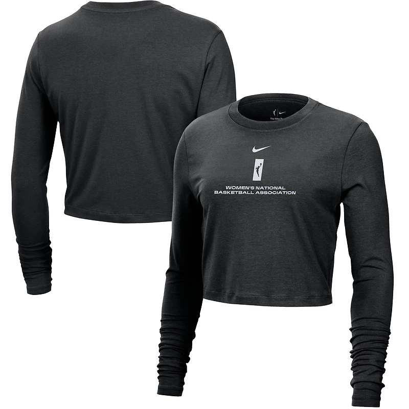 T-shirt court à manches longues Nike WNBA Team 13 noir pour femme