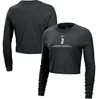 T-shirt court à manches longues Nike WNBA Team 13 noir pour femme