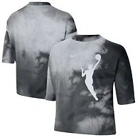 T-shirt court Nike WNBA Team 13 Shadow-Dye pour femme, noir, coupe carrée.