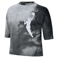 T-shirt court Nike WNBA Team 13 Shadow-Dye pour femme, noir, coupe carrée.