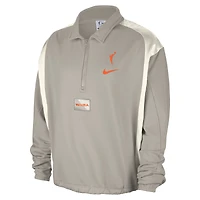 Pull de basketball Nike WNBA gris en polaire à quart zip Performance pour femme