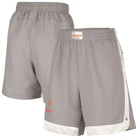 Short de basketball Nike Fly en molleton tri-mélange gris pour femme
