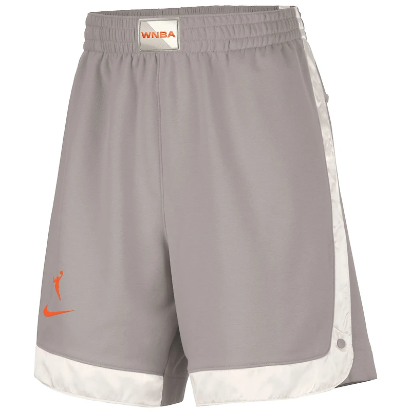 Women's Nike  Gray WNBA Gear Fly Basketball Tri-Blend Fleece Shorts