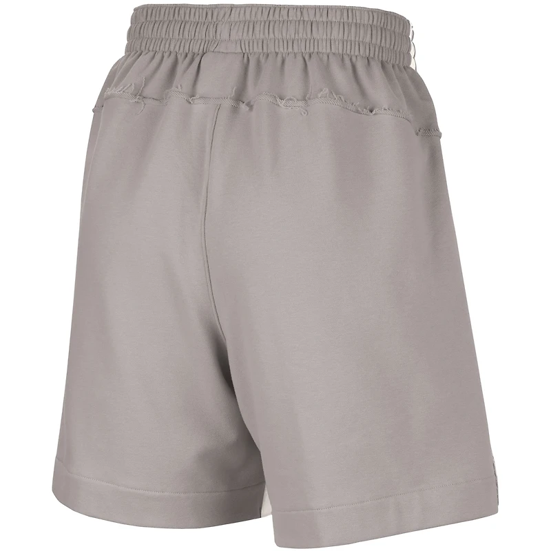 Women's Nike  Gray WNBA Gear Fly Basketball Tri-Blend Fleece Shorts