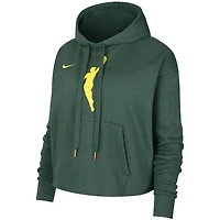 Sweat à capuche court Nike Hunter Green WNBA Logowoman Team 13 pour femme