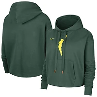 Sweat à capuche court Nike Hunter Green WNBA Logowoman Team 13 pour femme