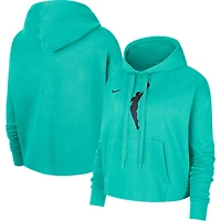 Women's Nike Mint WNBA Logowoman Team 13 Cropped Pullover Hoodie