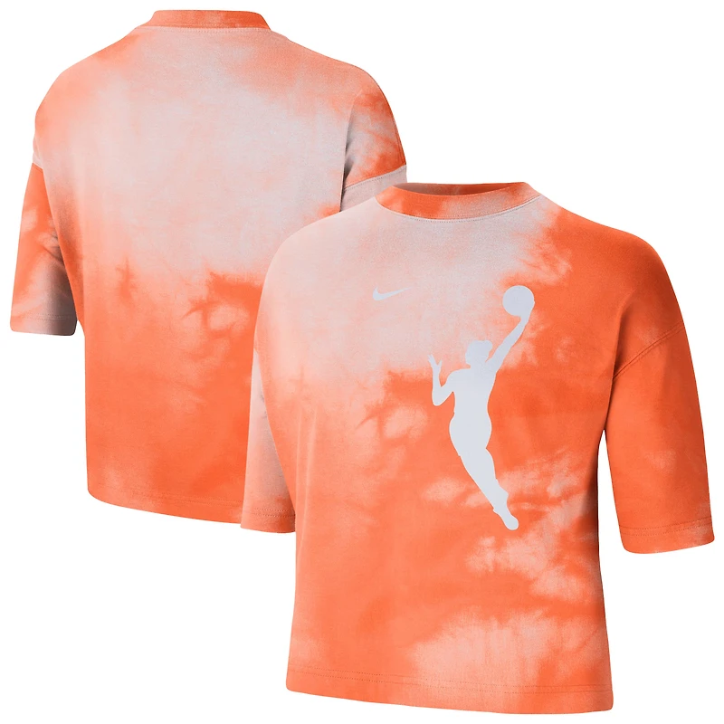 Women's Nike Orange WNBA Team 13 Shadow-Dye Boxy Cropped T-Shirt